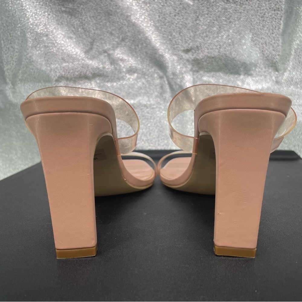DV Dolce Vita Selsta Strappy Sandals Clear Blush Double Strap Block Heel size 10 - Picture 6 of 12